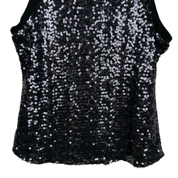 New Chaser Carnaby Tank Top Black Sequin Women's M - Picture 5 of 8